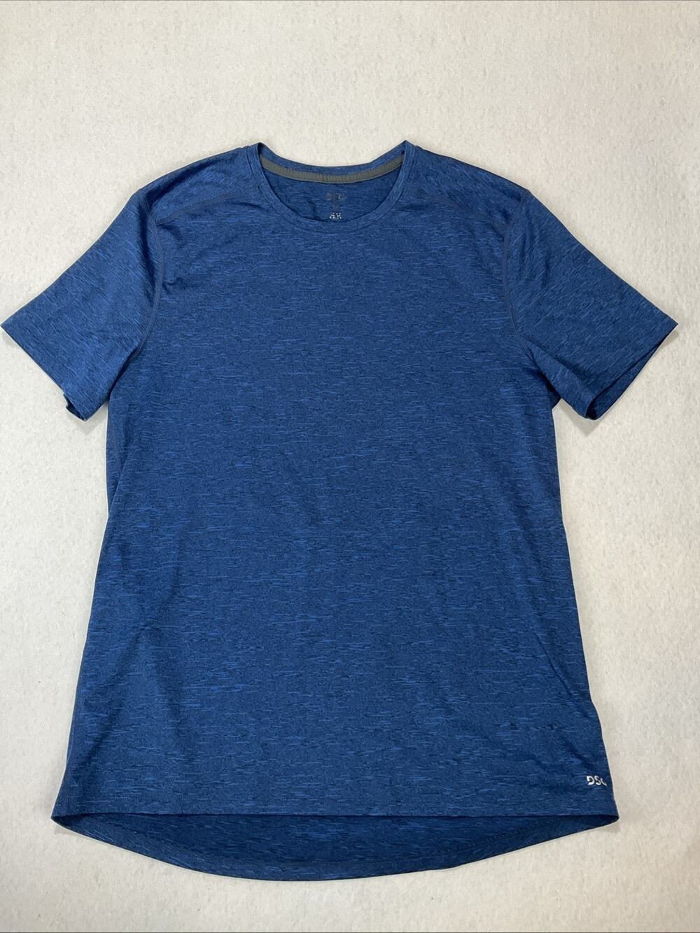 DSG Active Shirt M Mens Dark Blue Short Sleeve Performance Lightweight Stretch